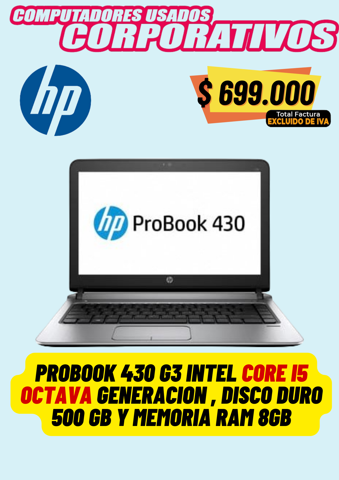 Probook 430 G3 INTEL®CORE™I5 DE 8VA